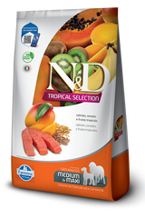 Alimento para perro N&D Tropical Selection Medium & Maxi Adult Salmón y Frutas Tropicales