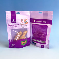 Snack para Perros y Gatos Calabaza Pets Patatas Fritas con Pollo Deshidratado 50 g