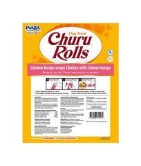 Snack para perro Churu Rolls 8 piezas - pollo con salmón 96 g
