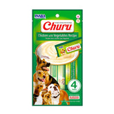 Snack para perro Inaba Churu 4 piezas - pollo con vegetales 56 g