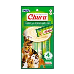 Snack para perro Inaba Churu 4 piezas - pollo con vegetales 56 g