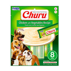 Snack para perro Inaba Churu 8 piezas - pollo con vegetales 160 g