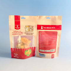 Snack para perros y gatos Calabaza Pets galletas de pescado envueltas en pollo 50 g