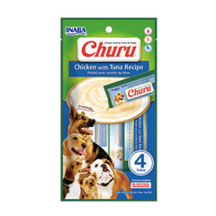 Snack para perro Inaba Churu Pollo con Atún (4 piezas x 14g)