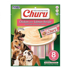 Snack para perro Inaba Churu 8 piezas - pollo con salmón 160 g