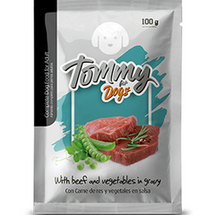 Pouch para perro Tommy adulto sabor carne y vegetales