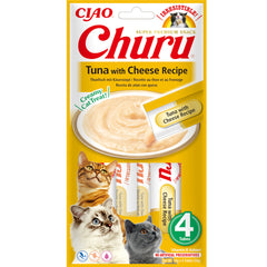 Snack para gato Inaba Churu Tuna Cheese Recipe (4 piezas x 14g)