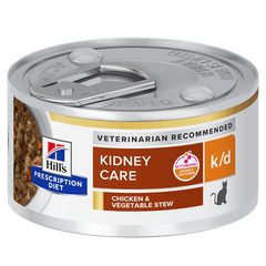 Alimento húmedo para gato Hill's Prescription Diet k/d Kidney Care Estofado de Pollo y Vegetales 5.5oz