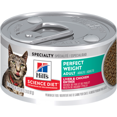 Alimento húmedo para gato Hill's Science Diet Perfect Weight Adult Hígado y Pollo 2.9oz