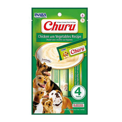 Snack para perro Inaba Churu 4 piezas - pollo con vegetales 56 g