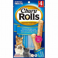 Snack Para Gato Churu Rolls Pollo y Atún Vieira – 4 unidades x 40 g