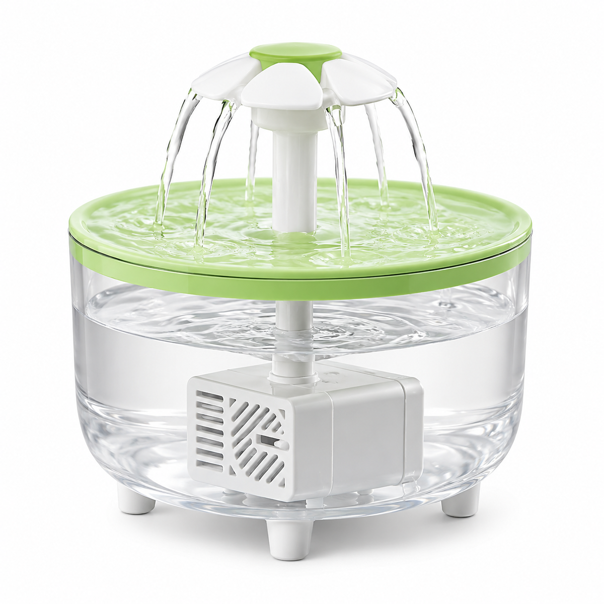Fuente de agua para perros y gatos tipo flor con filtro 1.4l
