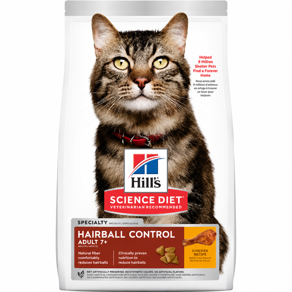 Alimento Para Gato Adulto Hill's Science Diet Hairball 7+ 1,81kg