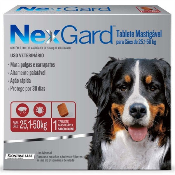 Antipulgas Nexgard perros 25-50kg (1 tableta)
