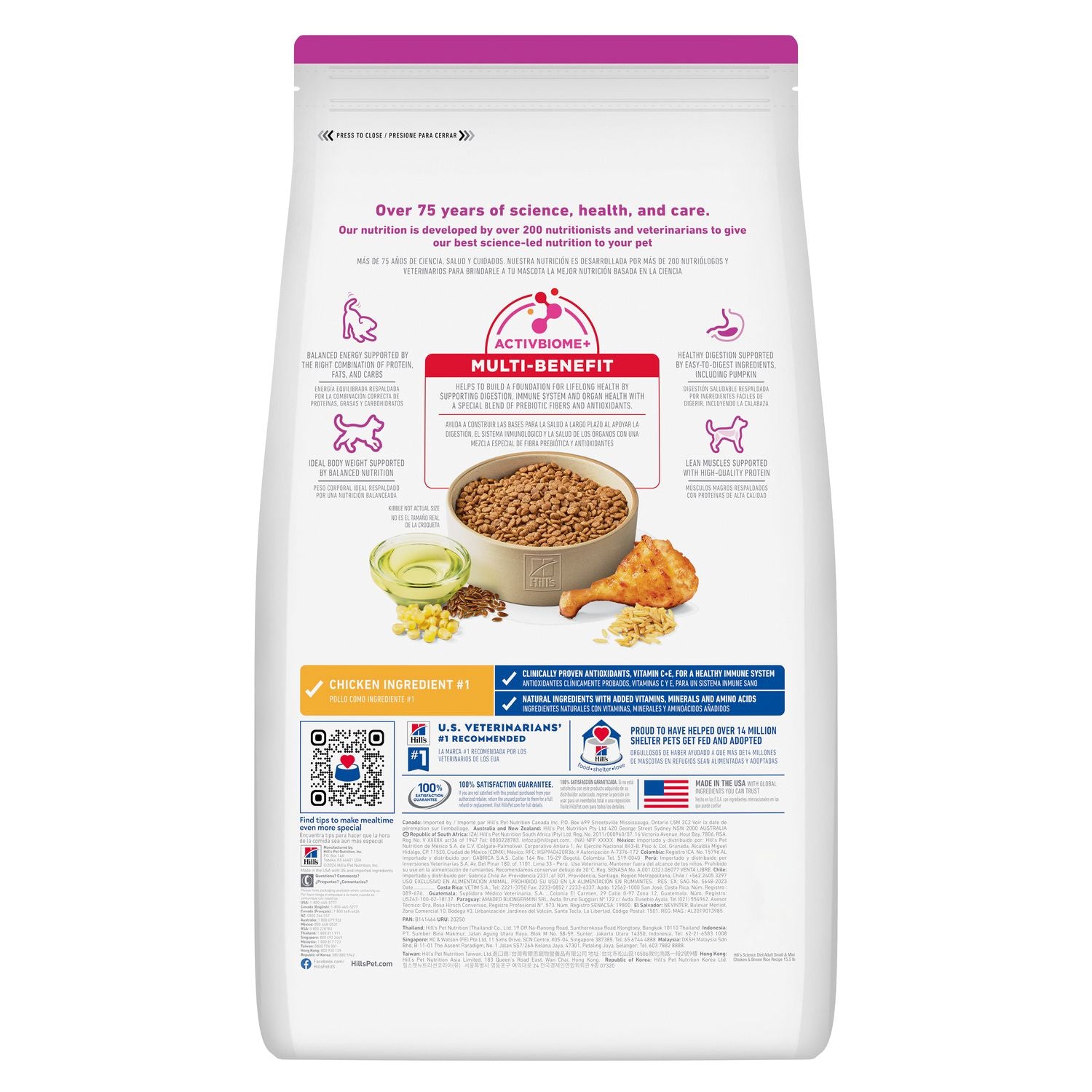 Alimento para perro Hill's Science Diet Small & Mini Adult 1-6 Pollo y Arroz 2kg
