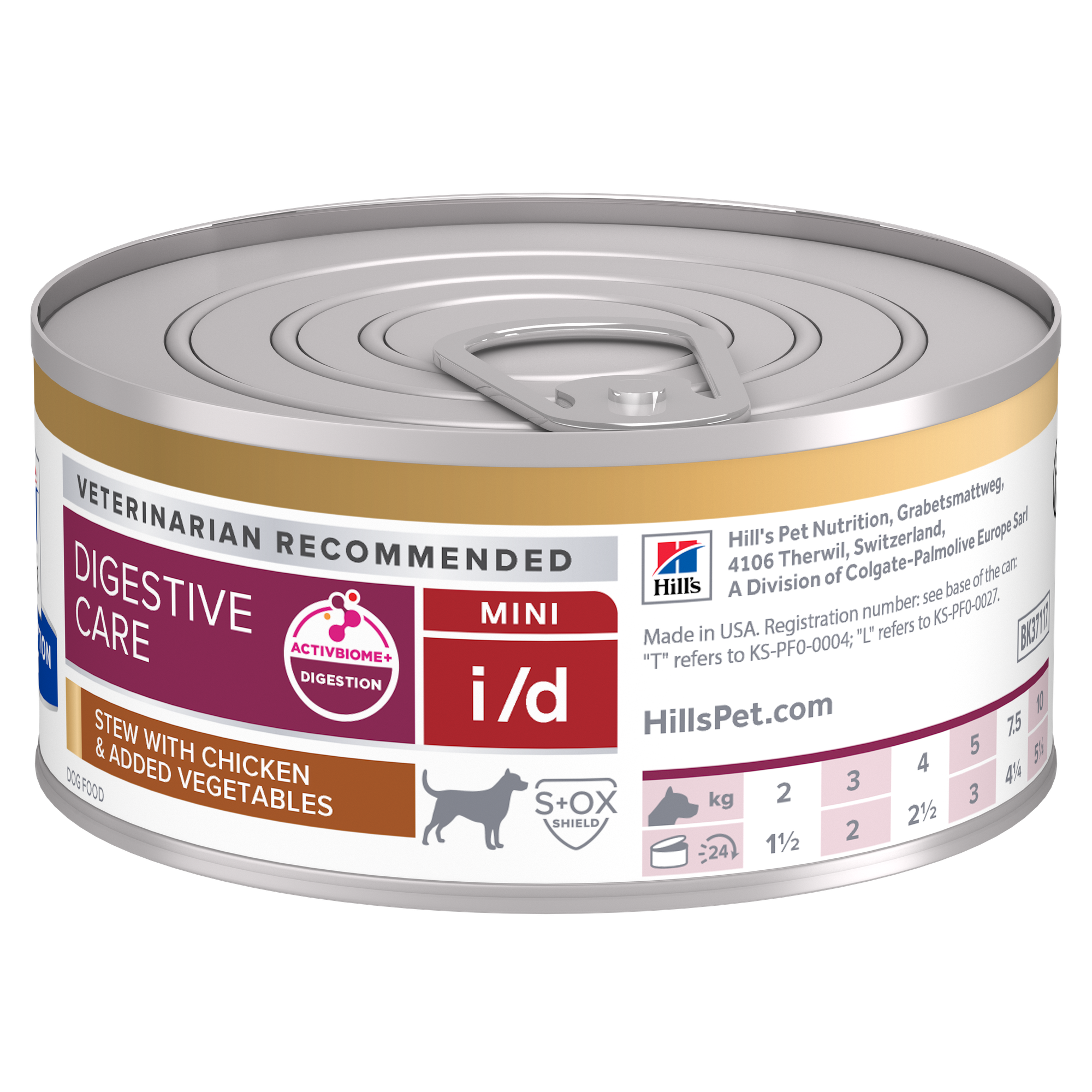 Alimento húmedo para perro Hill's Prescription Diet i/d Digestive Care Estofado de Pollo y Vegetales 5.5oz