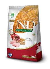 Alimento para gato N&D Ancestral  Adult Cat Pollo, Granada, Avena y Cebada 1.5 Kg