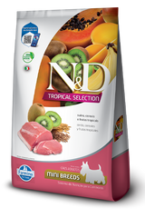 Alimento para perro N&D Tropical Selection Mini Adult Cerdo y Frutas Tropicales 2 kg .
