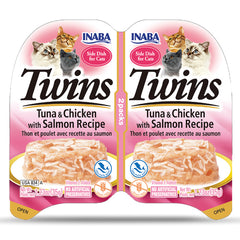 Alimento Húmedo para Gato Inaba Twins Atún y Pollo con Salmón 70 g | 2 Packs