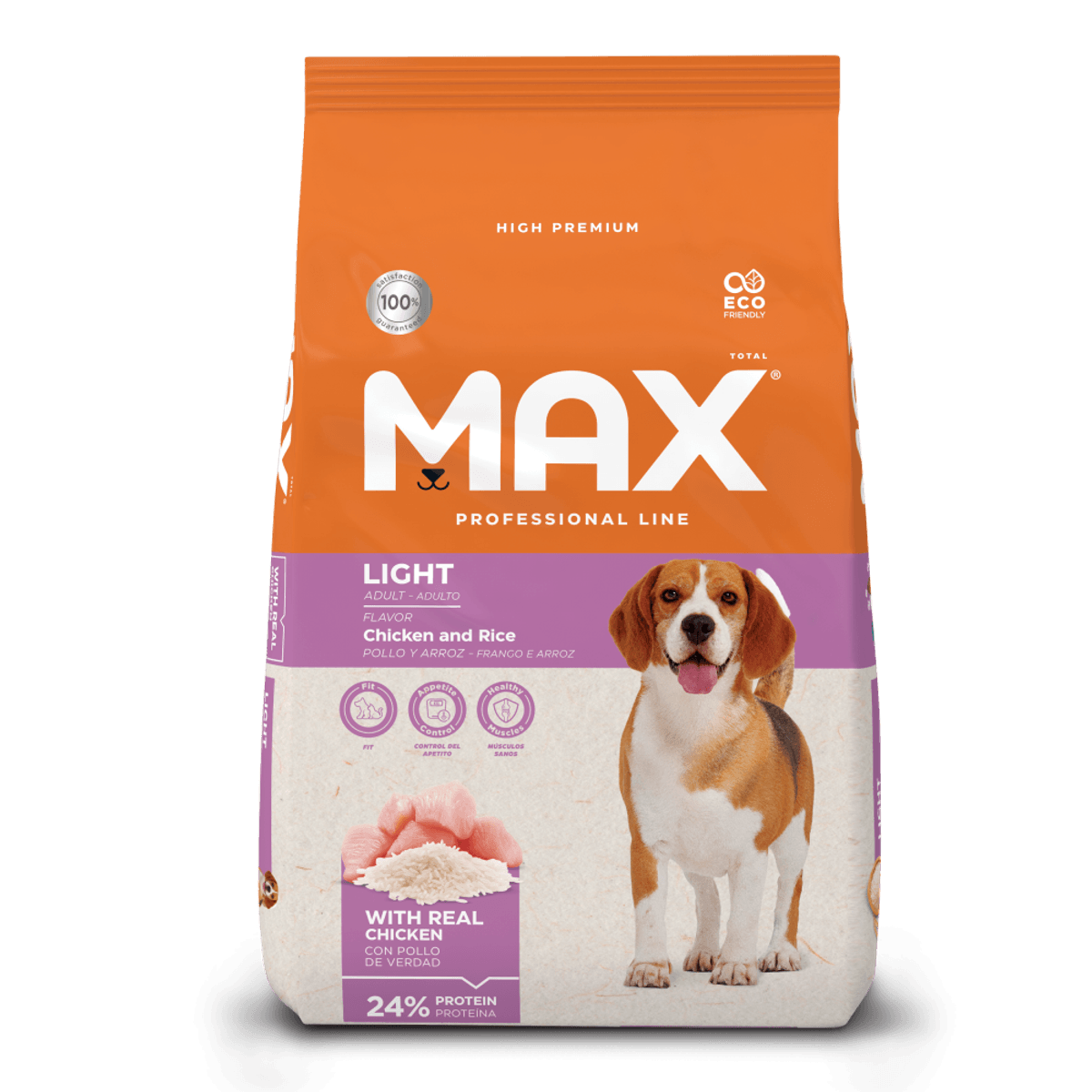 Alimento para Perro Adulto Max Professional Line Light Pollo y Arroz