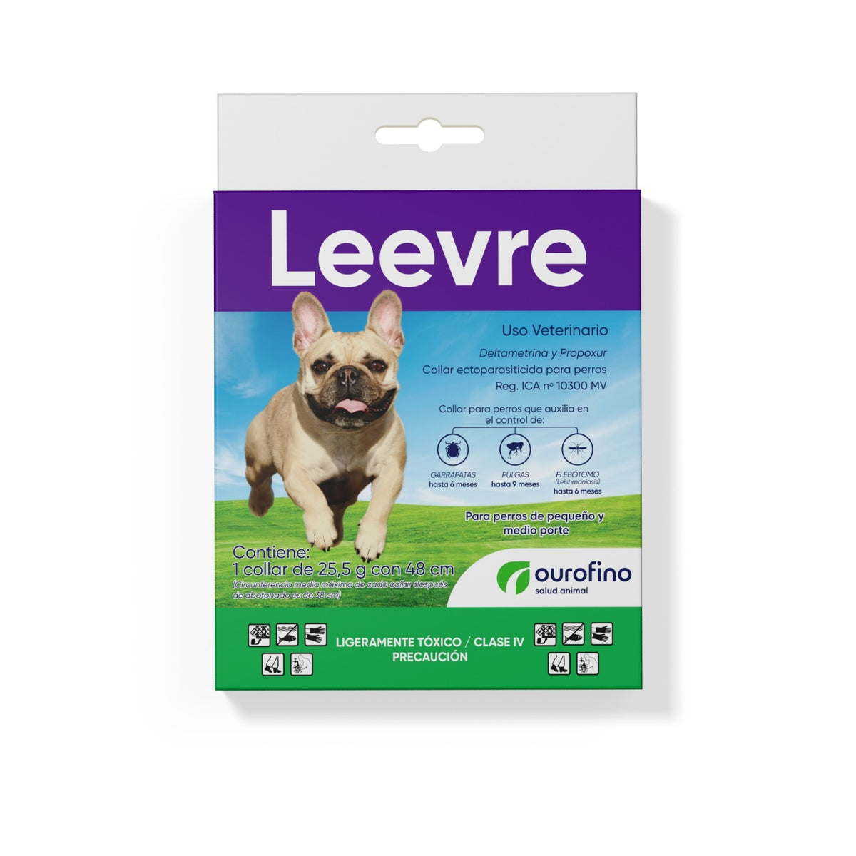 Collar Antipulgas y Garrapatas para Perro Leevre Pequeño 48 cm | Ourofino