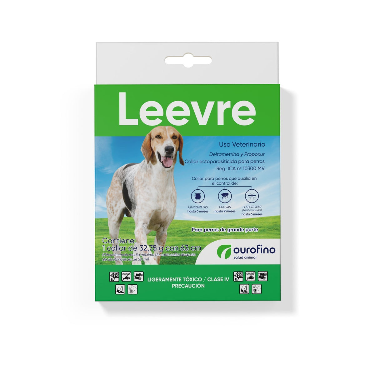 Collar Antipulgas y Garrapatas para Perro Leevre Grande 63 cm | Ourofino