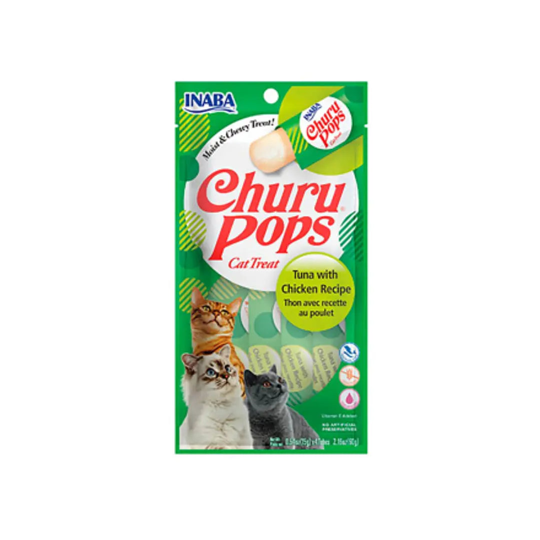 Snack para gato Inaba Churu Pops Tuna con Pollo (4 piezas x 14g)