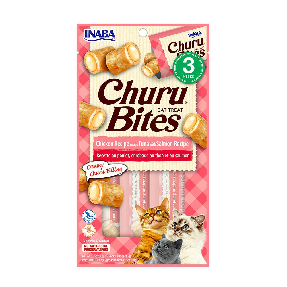 Snack para gato Churu Bites Pollo (Rosado) – 4 piezas / 30g