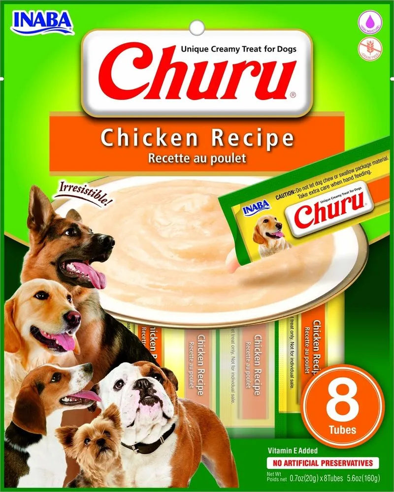 Snack para perro Inaba Churu 8 piezas - pollo 160 g