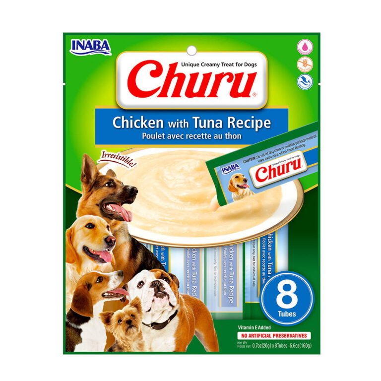Snack para perro Inaba Churu 8 piezas - pollo con atún 160 g