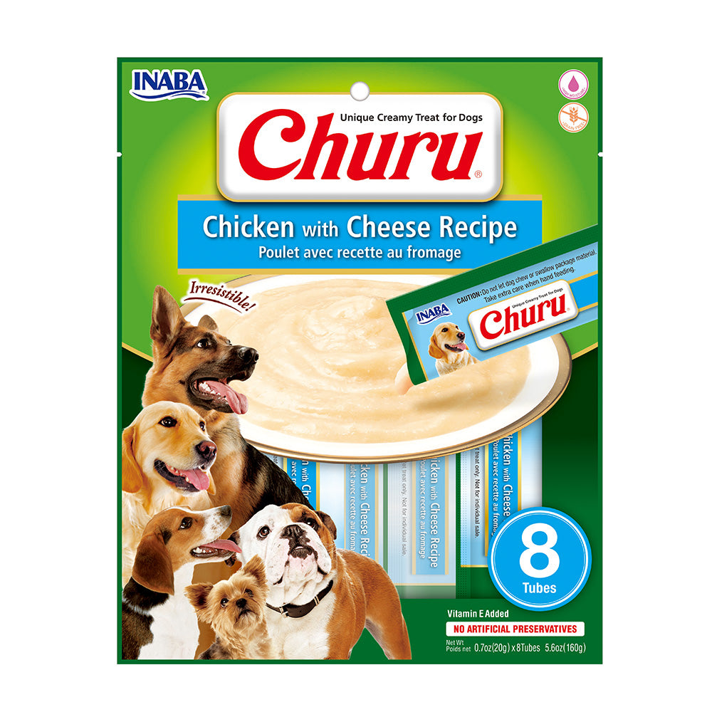 Snack para perro Inaba Churu 8 piezas - pollo con queso 160 g