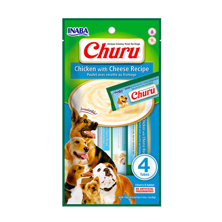 Snack para perro Inaba Churu 4 piezas - pollo con queso 56 g