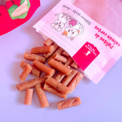 Snack para perros y gatos Calabaza Pets palitos cortos de salmón 50 g