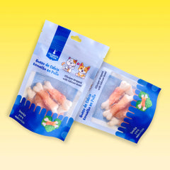 Snack para perros y gatos Calabaza Pets hueso de calcio envuelto en pollo 50 g