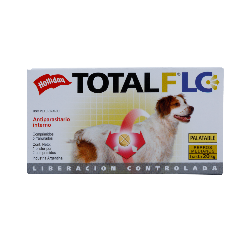 Antiparasitario interno Total FULL FLC para perro mediano – 2 comprimidos