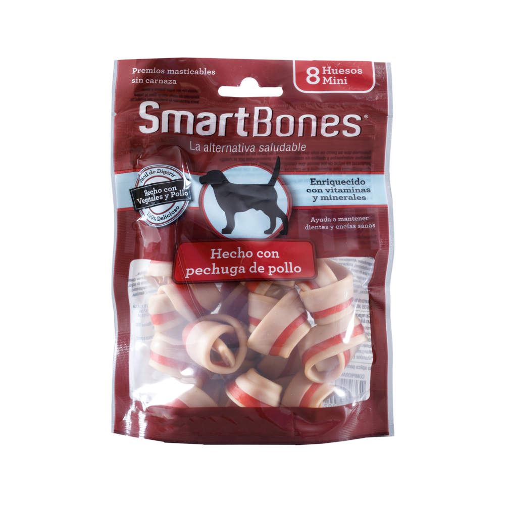 Snack para perro SmartBones Mini Sabor Pollo 8 unidades