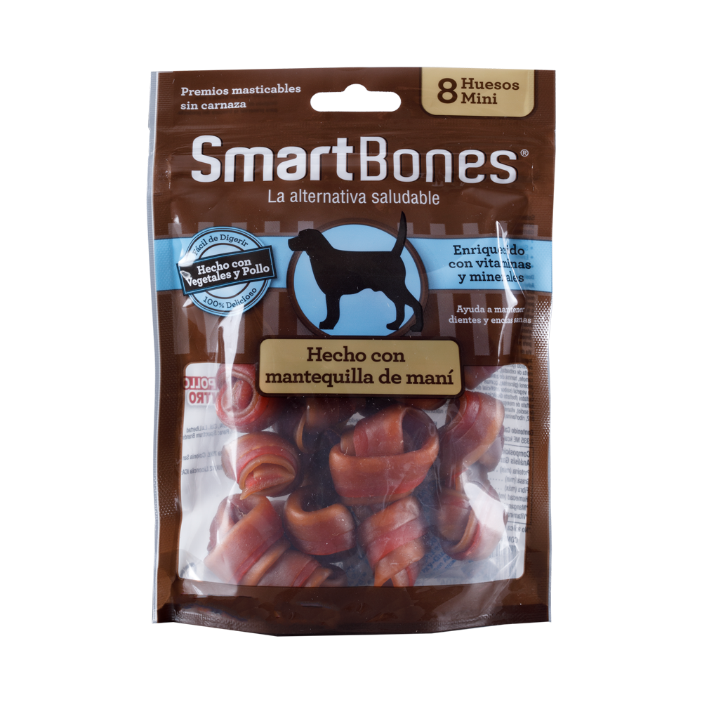 Snack para perro SmartBones Mantequilla de Maní 8 unidades