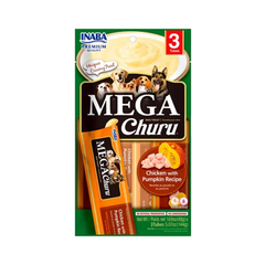 Snack para perro Inaba Mega Churu 3 piezas - pollo con calabaza 144 g