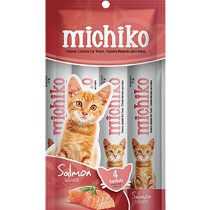 Sobre para gato Michiko sabor salmón x4