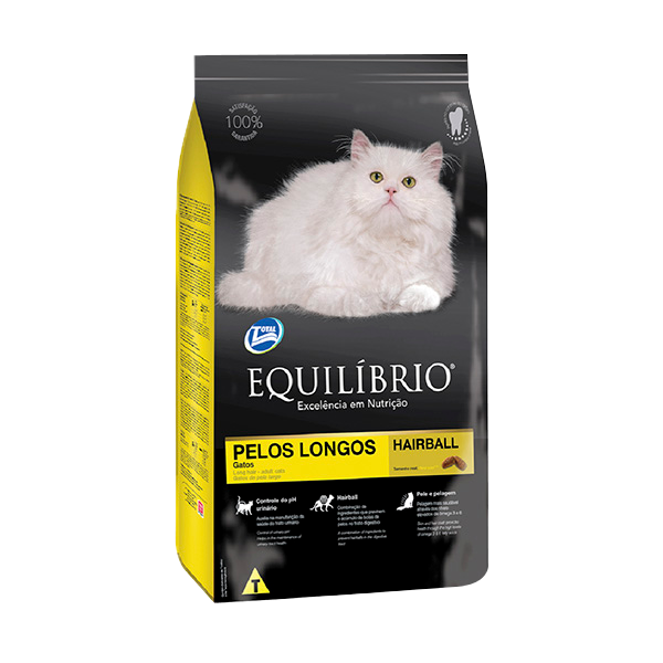 Alimento para gato adulto Equilíbrio Pelos Largos 1.5 kg