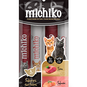 Sobre para gato Michiko sabor atún y salmón x4