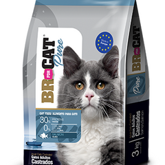 Alimento para gato BR Pure adulto castrado sabor salmón