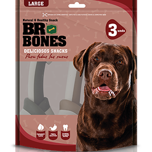 Huesitos masticables BR Bones para perro x3 unidades