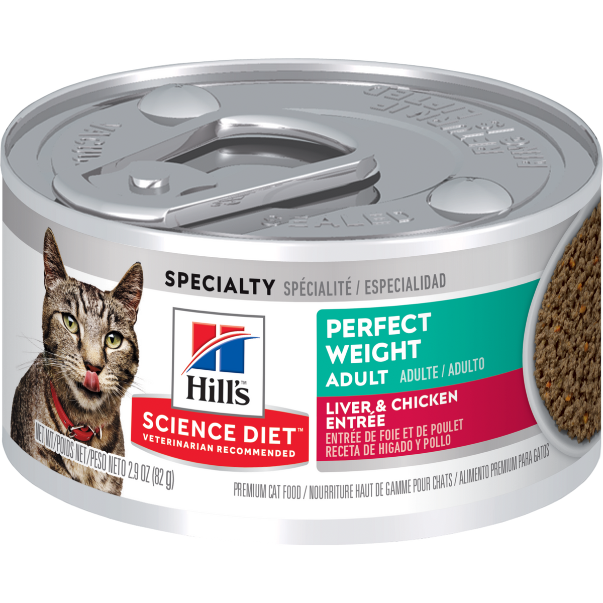 Alimento húmedo para gato Hill's Science Diet Perfect Weight Adult Hígado y Pollo 2.9oz