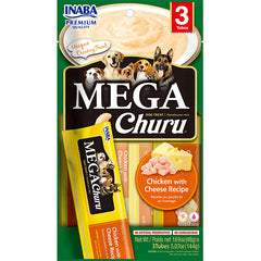 Snack para perro Inaba Mega Churu 3 piezas - pollo con queso 144 g