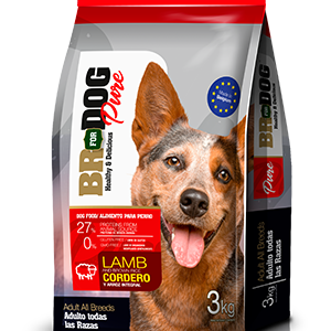Alimento para perro adulto BR Pure sabor cordero