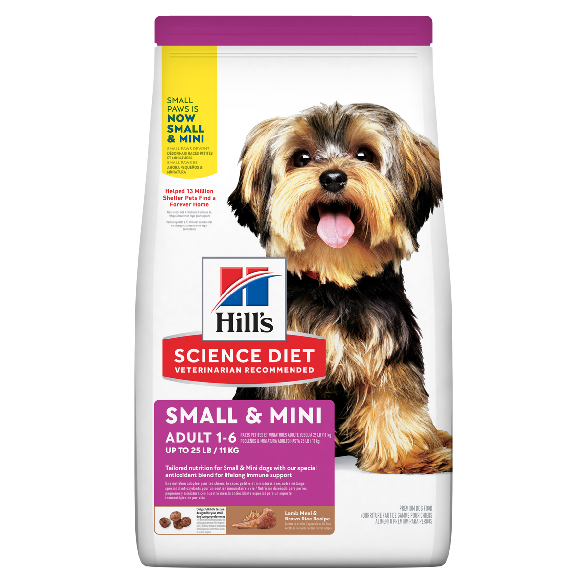 Alimento para perro Hill's Science Diet Small & Mini Adult 1-6 Cordero y Arroz 2kg