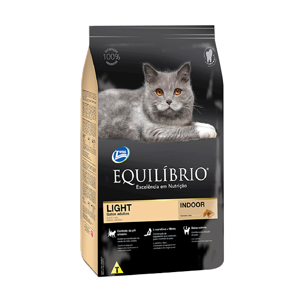 Alimento para gato adulto Equilíbrio Light Indoor 1.5 kg